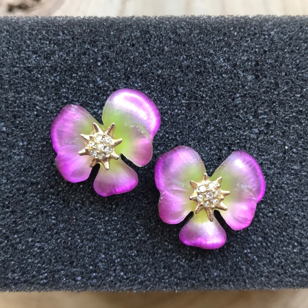Alexis Bittar orchid stud earrings